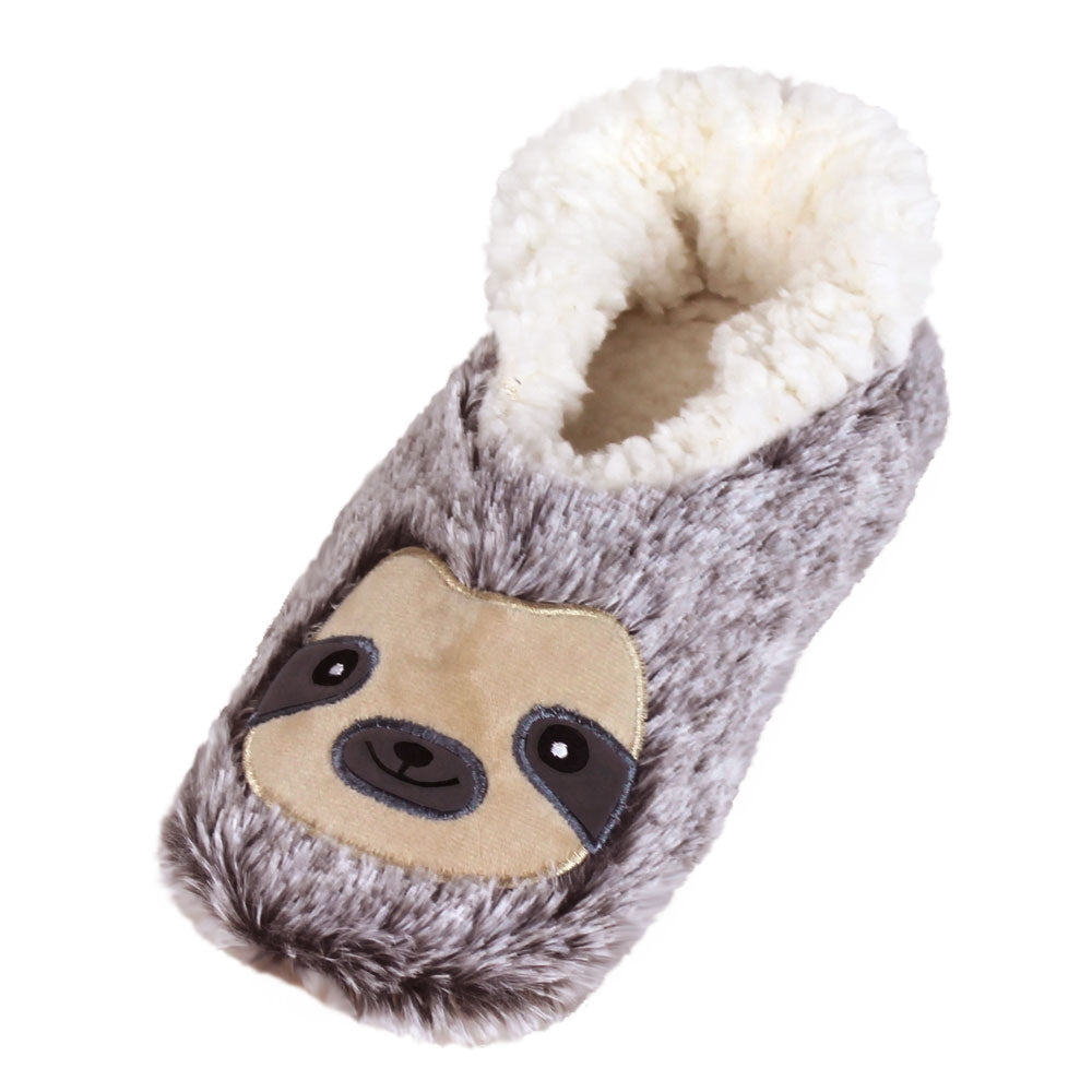 Sloth Slippers JulesRoche Soft Faux Fur Non-Slip Grips