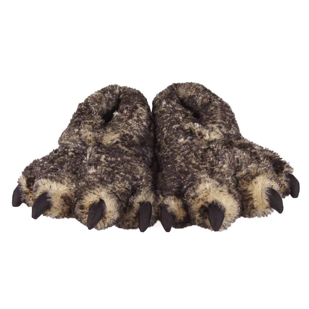 Timber Wolf Animal Slippers JulesRoche Realistic Fur Comfort