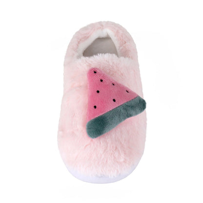 Women's Pink Plush Comfy Slippers with Non-Slip Soles - JulesRoche