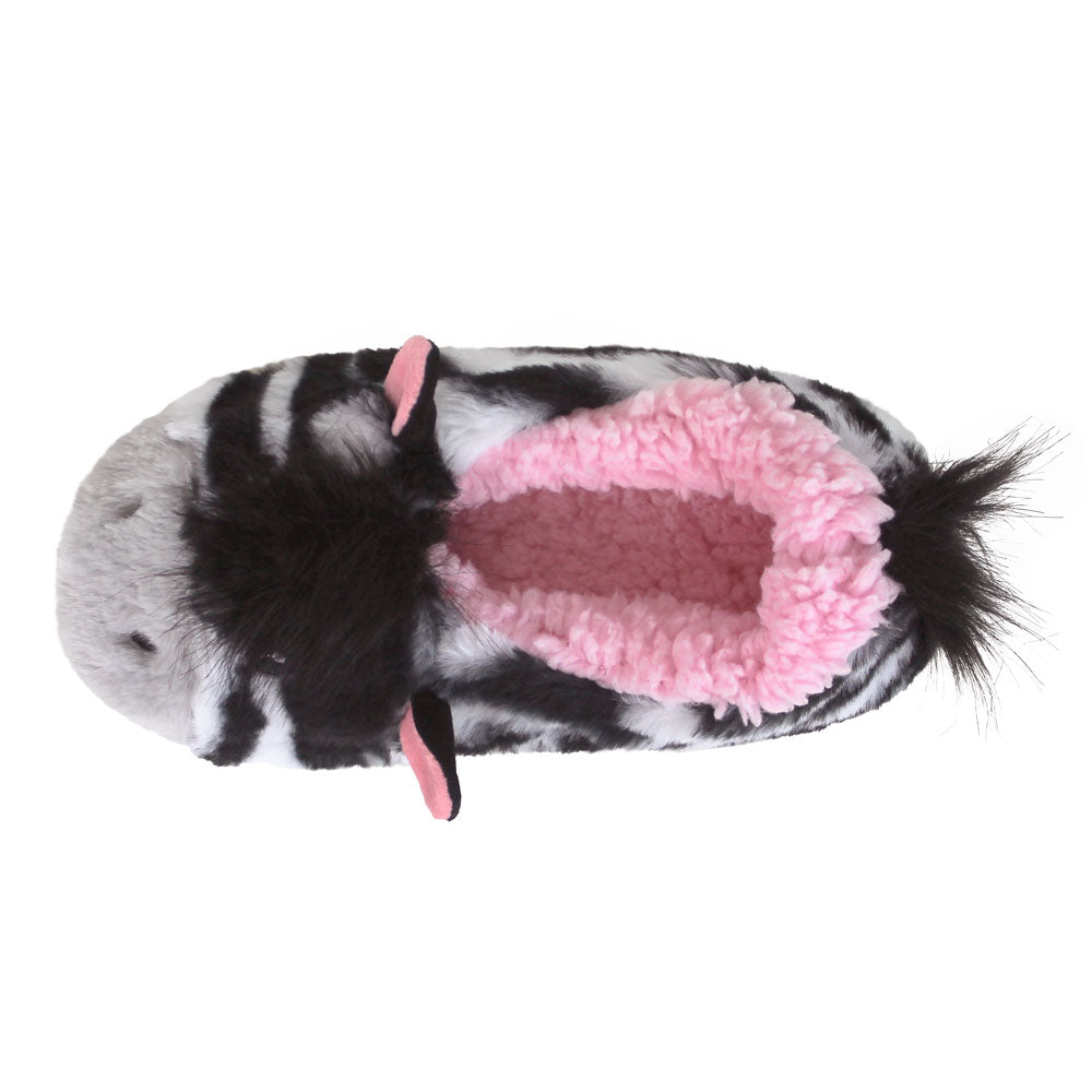 Animal Slippers JulesRoche Cozy Zebra Design Non Slip