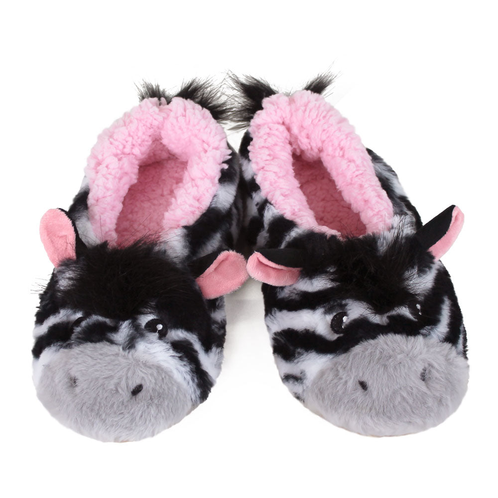 Animal Slippers JulesRoche Cozy Zebra Design Non Slip